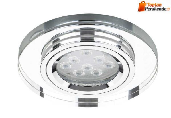Jupiter JH721 Yuvarlak Krom Camlı Spot
